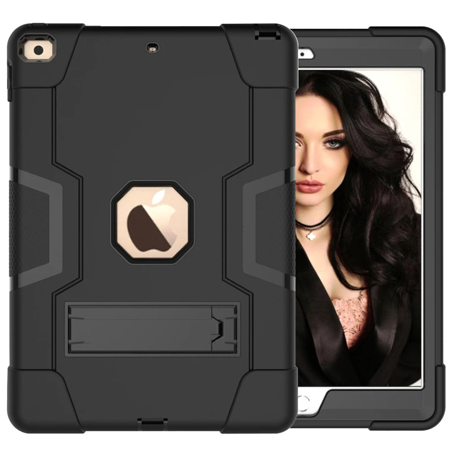 Ipad Cover Folio - Armor Stand Shockproof Kids Tablet Case