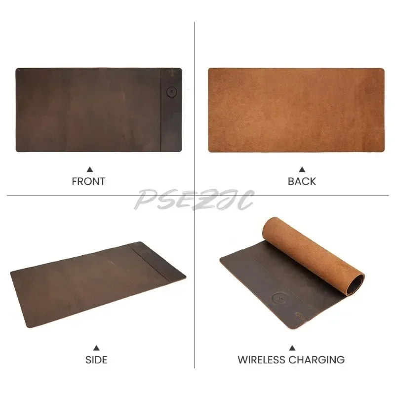 Vintage Cowhide Mouse Pad with - огляд і ціна Wireless Charging Pad
