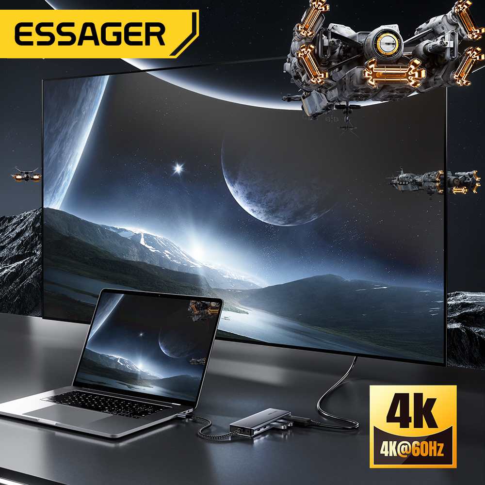 Essager USB C Hub With M.2 SSD - огляд і ціна Hdmi Adapter Tablet